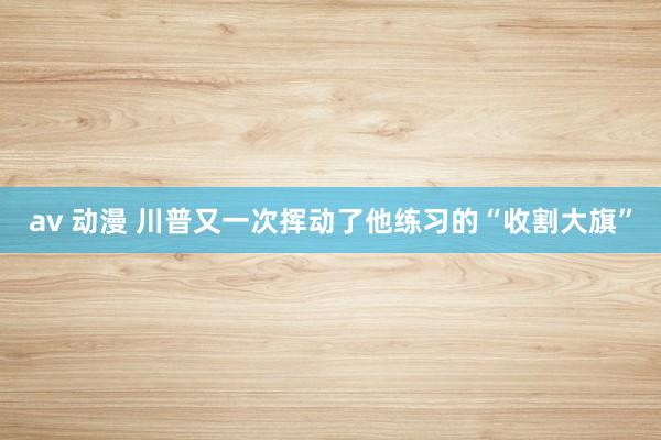 av 动漫 川普又一次挥动了他练习的“收割大旗”