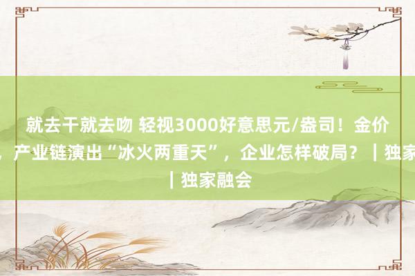 就去干就去吻 轻视3000好意思元/盎司！金价狂飙，产业链演出“冰火两重天”，企业怎样破局？｜独家融会