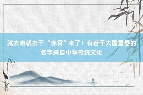 就去吻就去干 “赤霄”来了！有若干大国重器的名字来自中华传统文化
