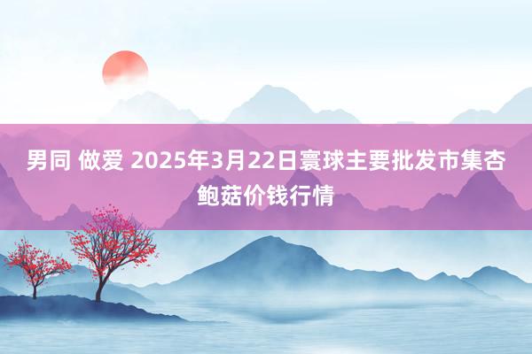 男同 做爱 2025年3月22日寰球主要批发市集杏鲍菇价钱行情