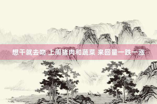想干就去吻 上周猪肉和蔬菜 来回量一跌一涨