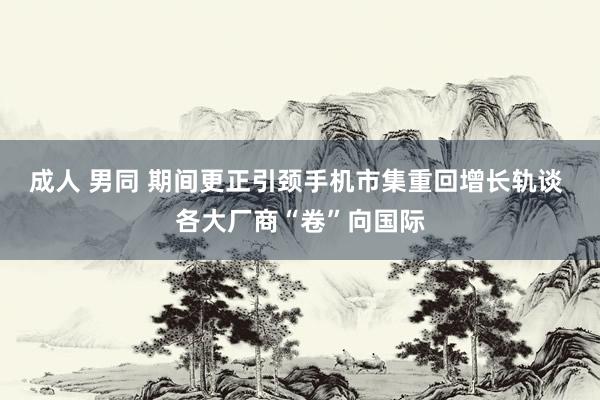 成人 男同 期间更正引颈手机市集重回增长轨谈 各大厂商“卷”向国际