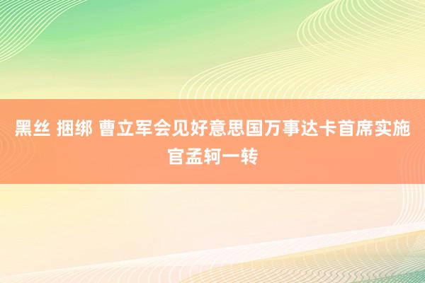 黑丝 捆绑 曹立军会见好意思国万事达卡首席实施官孟轲一转