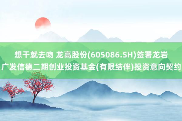 想干就去吻 龙高股份(605086.SH)签署龙岩广发信德二期创业投资基金(有限结伴)投资意向契约