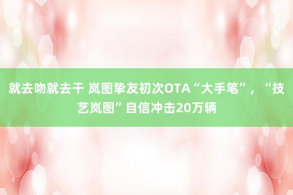 就去吻就去干 岚图挚友初次OTA“大手笔”，“技艺岚图”自信冲击20万辆