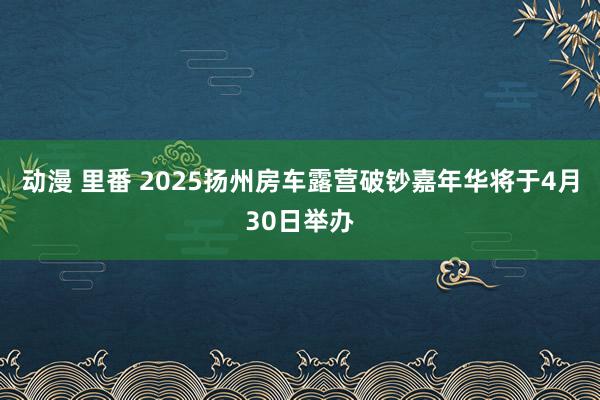 动漫 里番 2025扬州房车露营破钞嘉年华将于4月30日举办