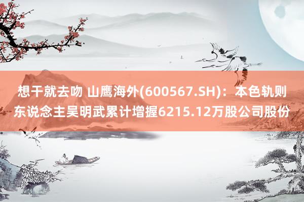 想干就去吻 山鹰海外(600567.SH)：本色轨则东说念主吴明武累计增握6215.12万股公司股份
