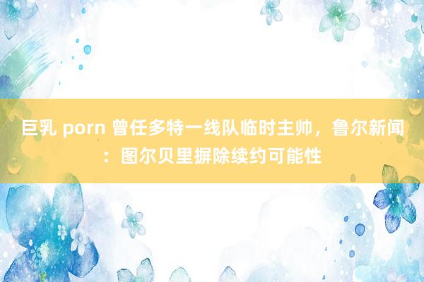 巨乳 porn 曾任多特一线队临时主帅，鲁尔新闻：图尔贝里摒除续约可能性