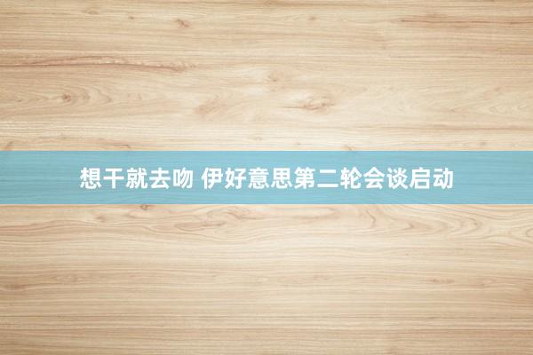 想干就去吻 伊好意思第二轮会谈启动