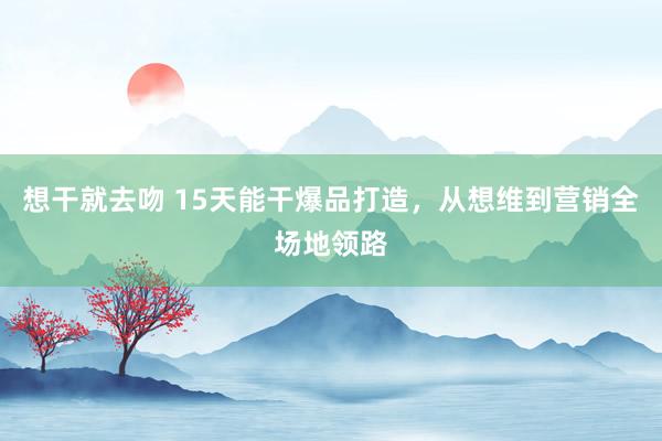 想干就去吻 15天能干爆品打造，从想维到营销全场地领路