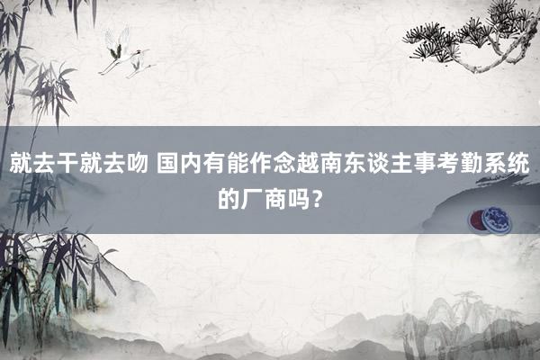 就去干就去吻 国内有能作念越南东谈主事考勤系统的厂商吗？