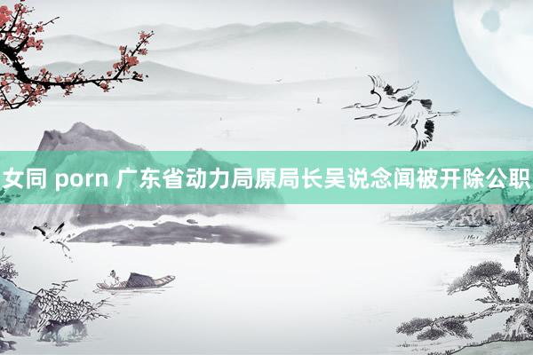 女同 porn 广东省动力局原局长吴说念闻被开除公职