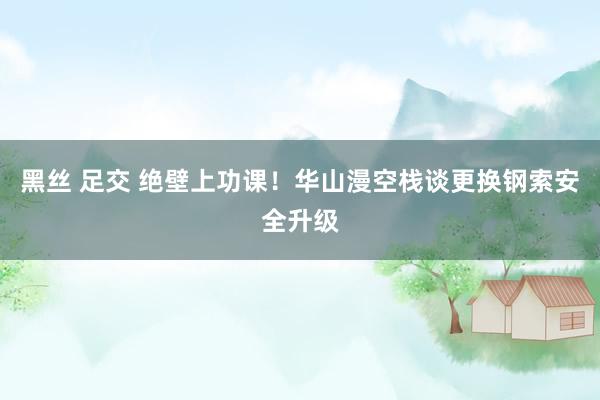 黑丝 足交 绝壁上功课！华山漫空栈谈更换钢索安全升级