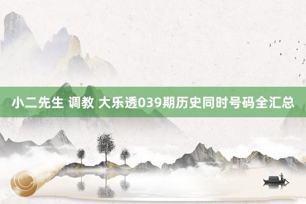 小二先生 调教 大乐透039期历史同时号码全汇总